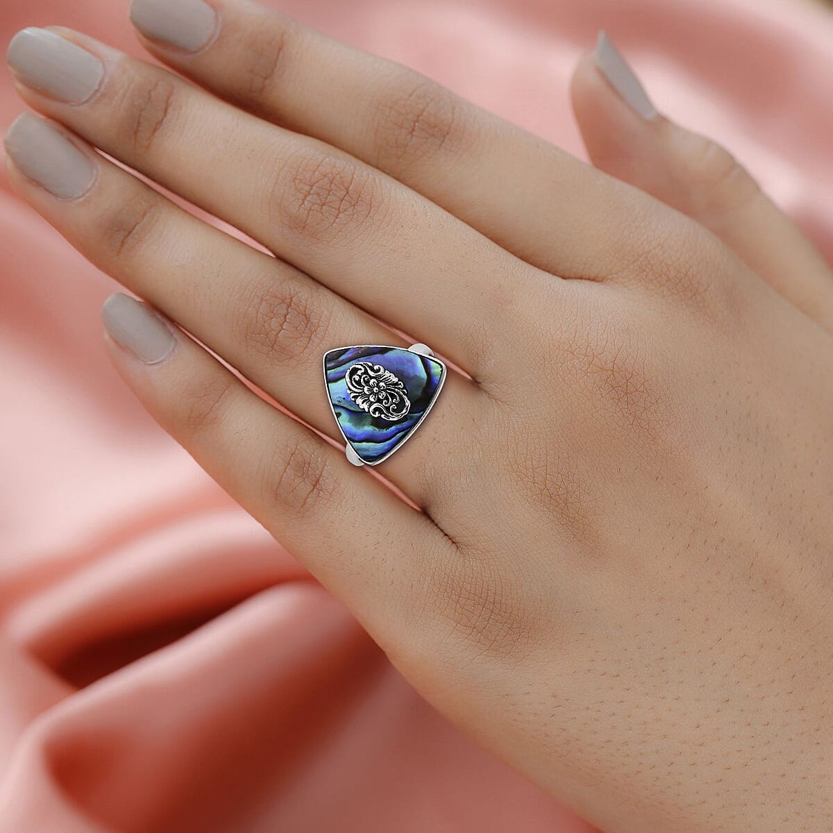 Abalone Shell Ring in Sterling Silver (Size 10.0) image number 2