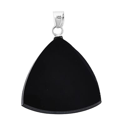 Abalone Shell Trillion Pendant without Chain in Sterling Silver