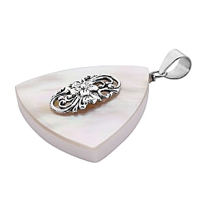 Mother Of Pearl Pendant without Chain in Sterling Silver