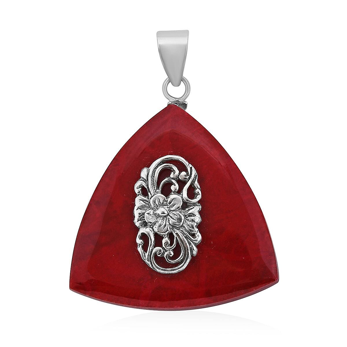 Sponge Coral Pendant without Chain in Sterling Silver image number 0