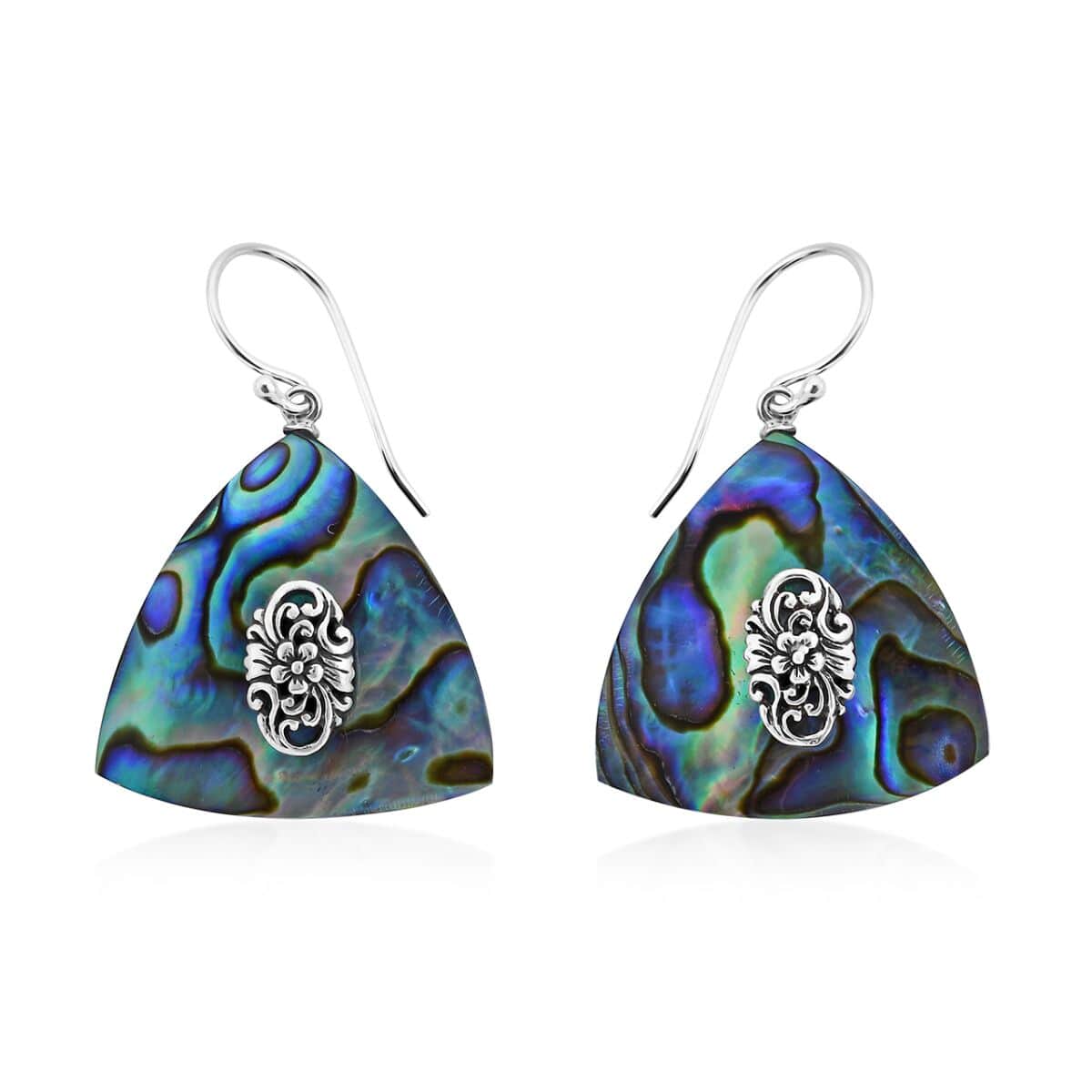 Abalone Shell Dangle Earrings in Sterling Silver image number 0