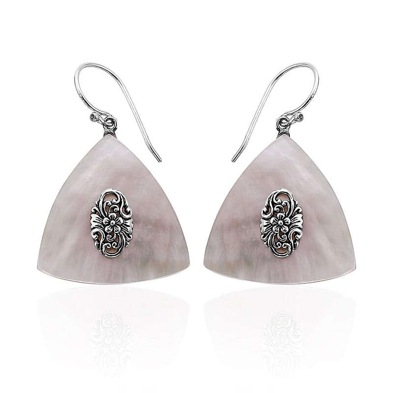 Mother Of Pearl Earrings in Sterling Silver