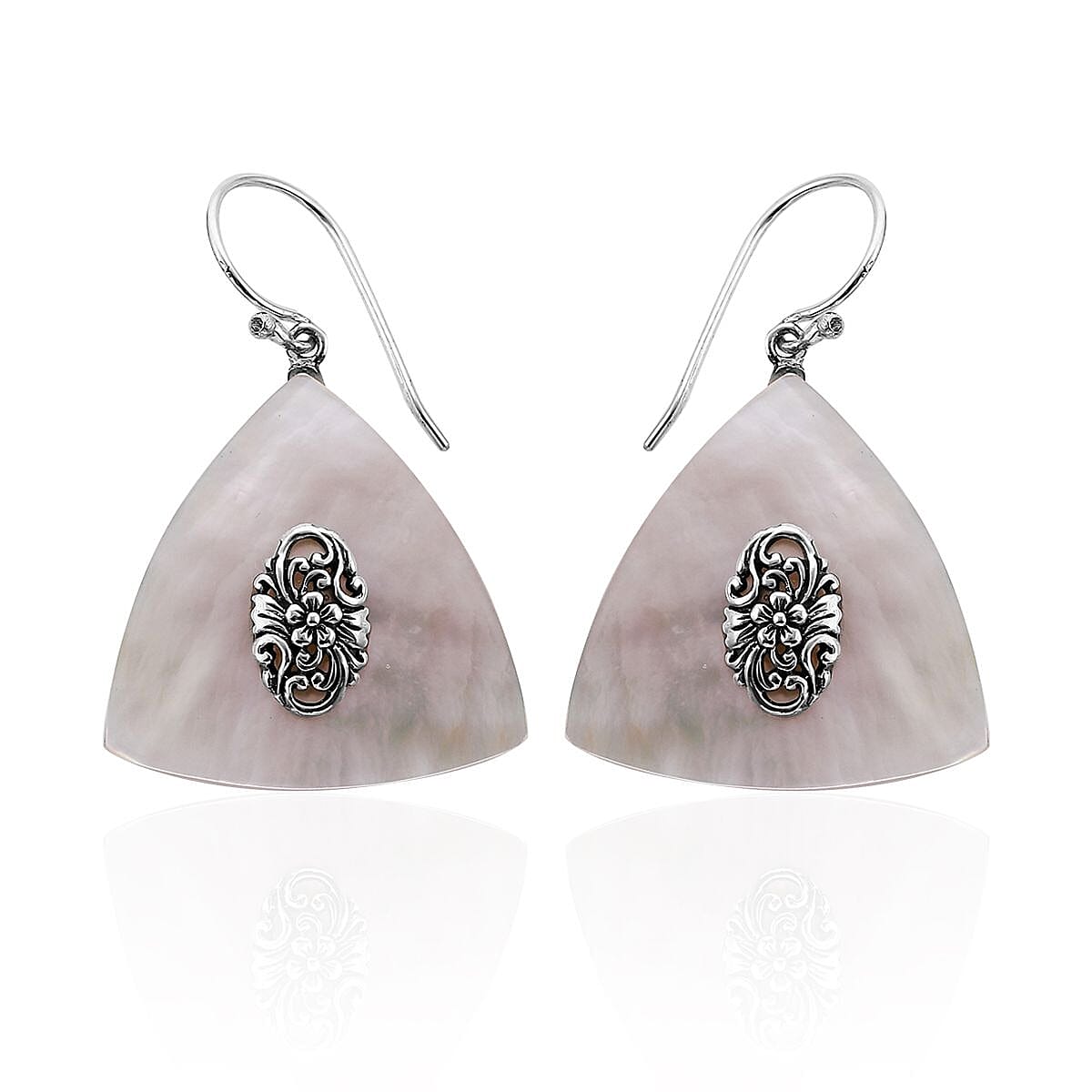 Mother Of Pearl Earrings in Sterling Silver image number 0