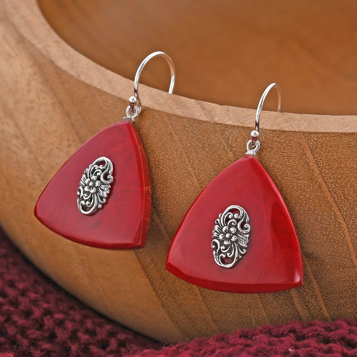 Sponge coral outlet earrings