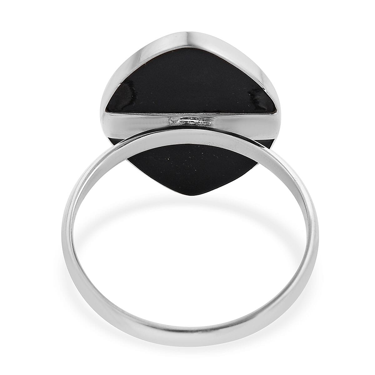 Abalone Shell Solitaire Ring in Sterling Silver (Size 10.0)