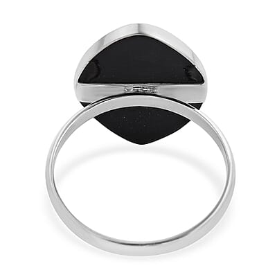 Abalone Shell Solitaire Ring in Sterling Silver (Size 10.0)