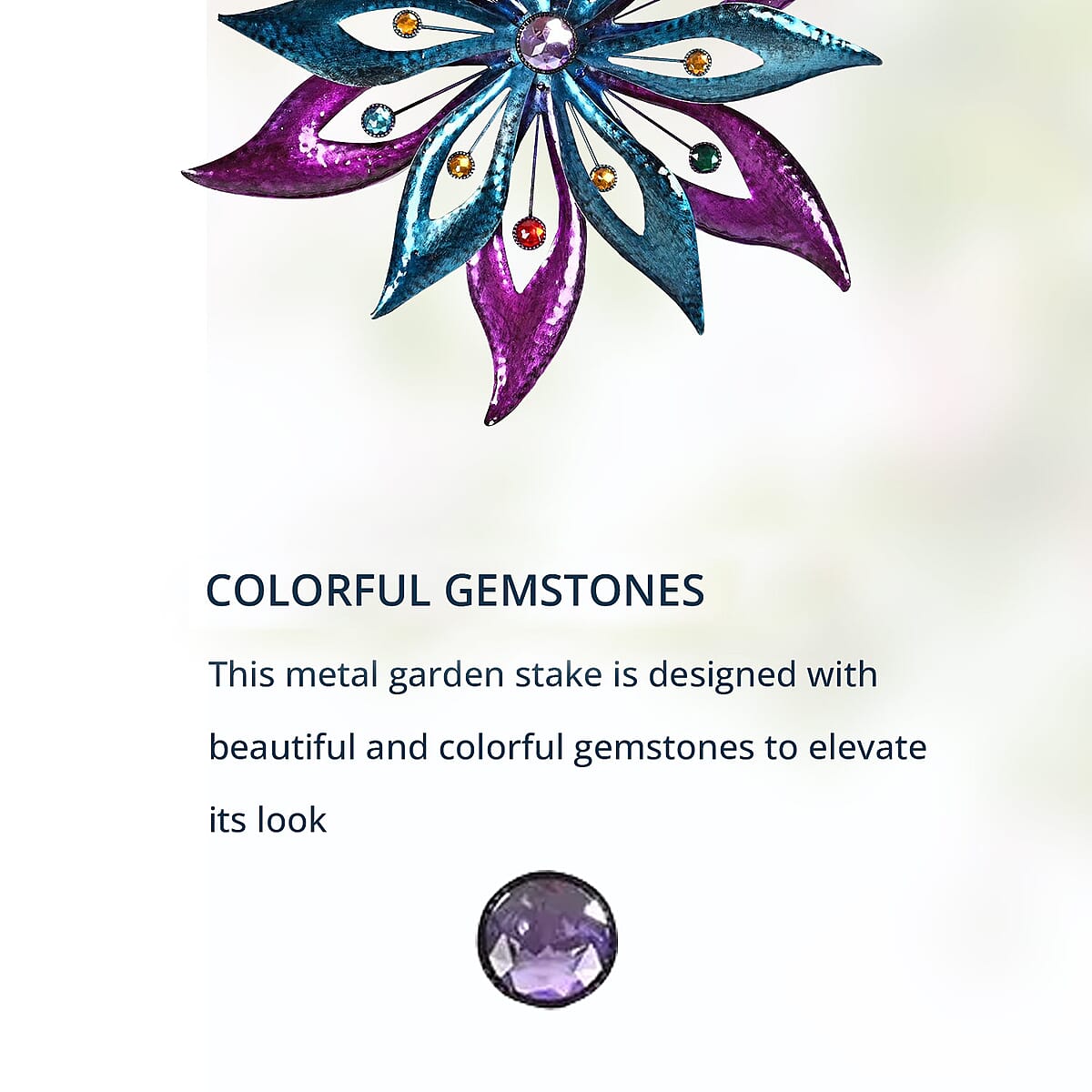 Alpine Floral Wind Spinner Garden Stake - Multi Color image number 3