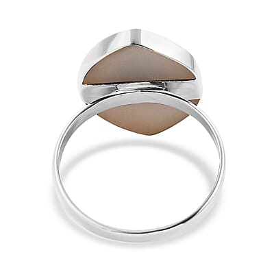Mother Of Pearl Ring in Sterling Silver (Size 10.0)