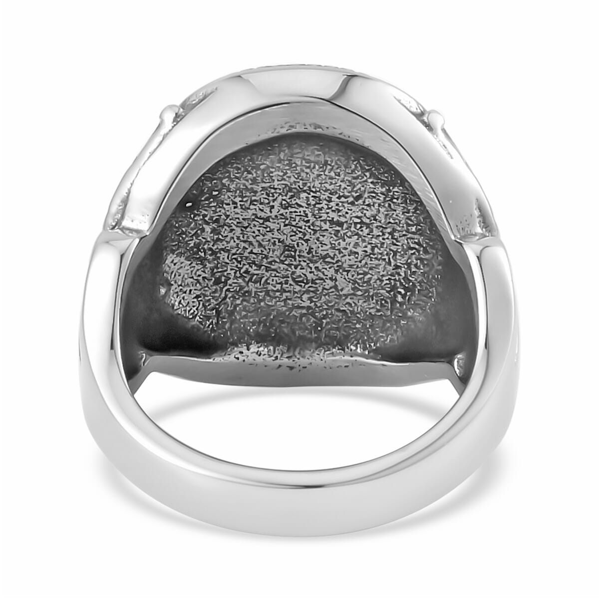 Lapis Lazuli Ring in Stainless Steel image number 4