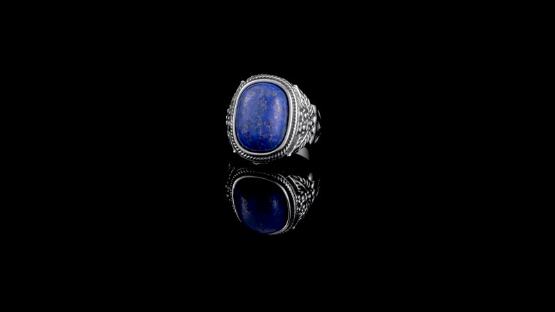 Lapis Lazuli Ring in Stainless Steel
