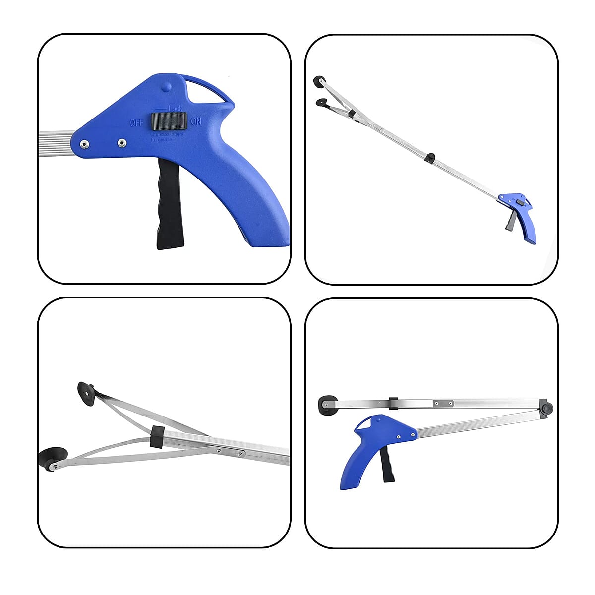 Bulk Buys Pickup and Reaching Tool - Silver/Black/Blue image number 4