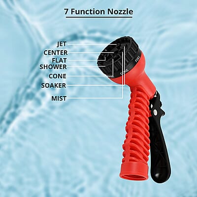Savannah 25ft Expanding Coil Hose - Red/Black