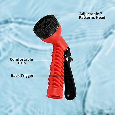 Savannah 25ft Expanding Coil Hose - Red/Black
