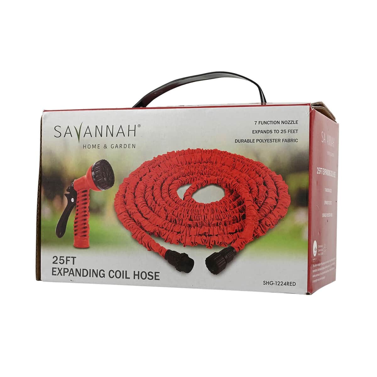 Savannah 25ft Expanding Coil Hose - Red/Black image number 5