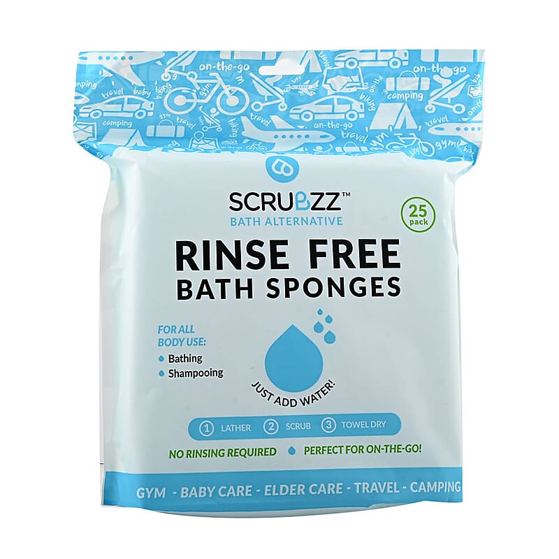 Scrubzz Bath Sponges Regular (25 Packs) , Exfoliating Bath Sponges , Shower Sponges , Body Wash Sponge
