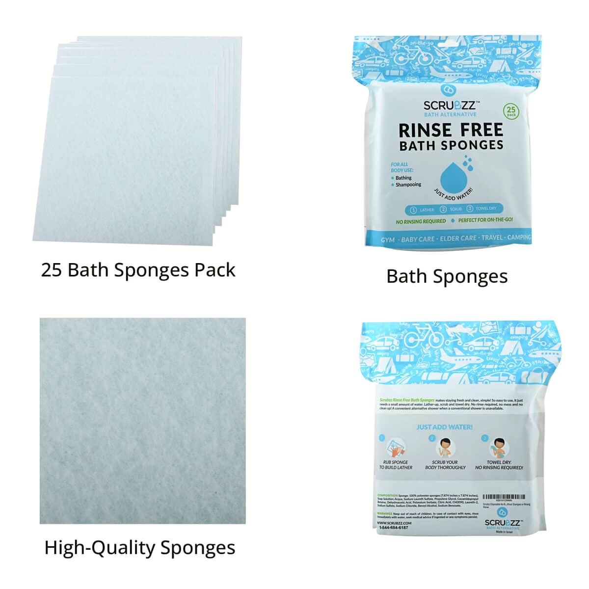 Scrubzz Bath Sponges Regular (25 Packs) image number 3