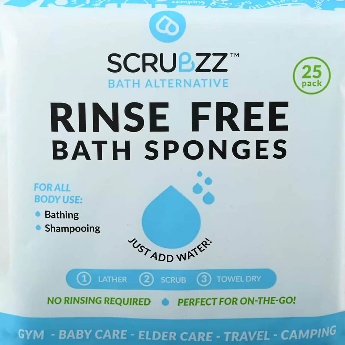 Scrubzz Bath Sponges Regular (25 Packs) , Exfoliating Bath Sponges , Shower Sponges , Body Wash Sponge image number 4
