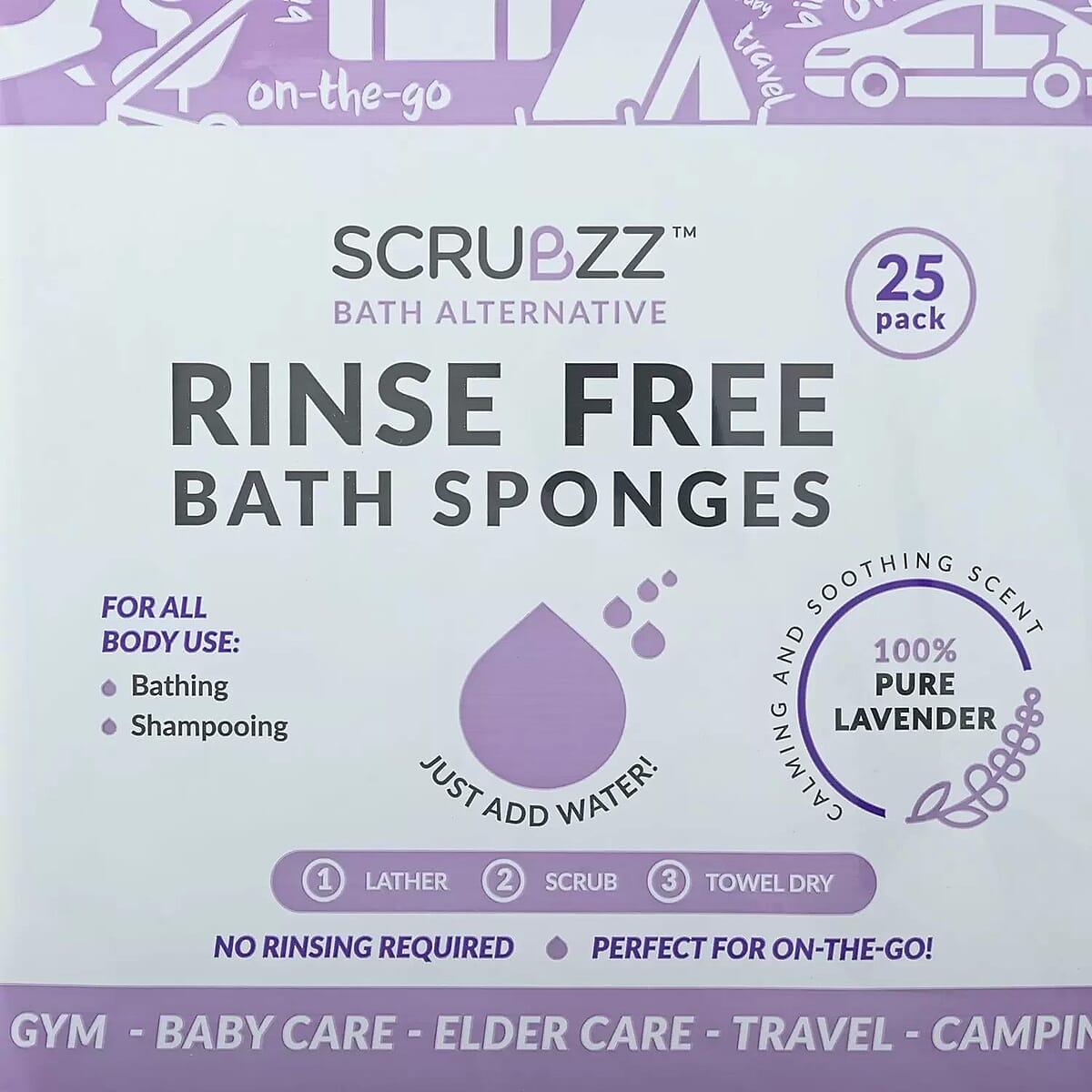 Scrubzz Bath Sponges Lavender image number 4