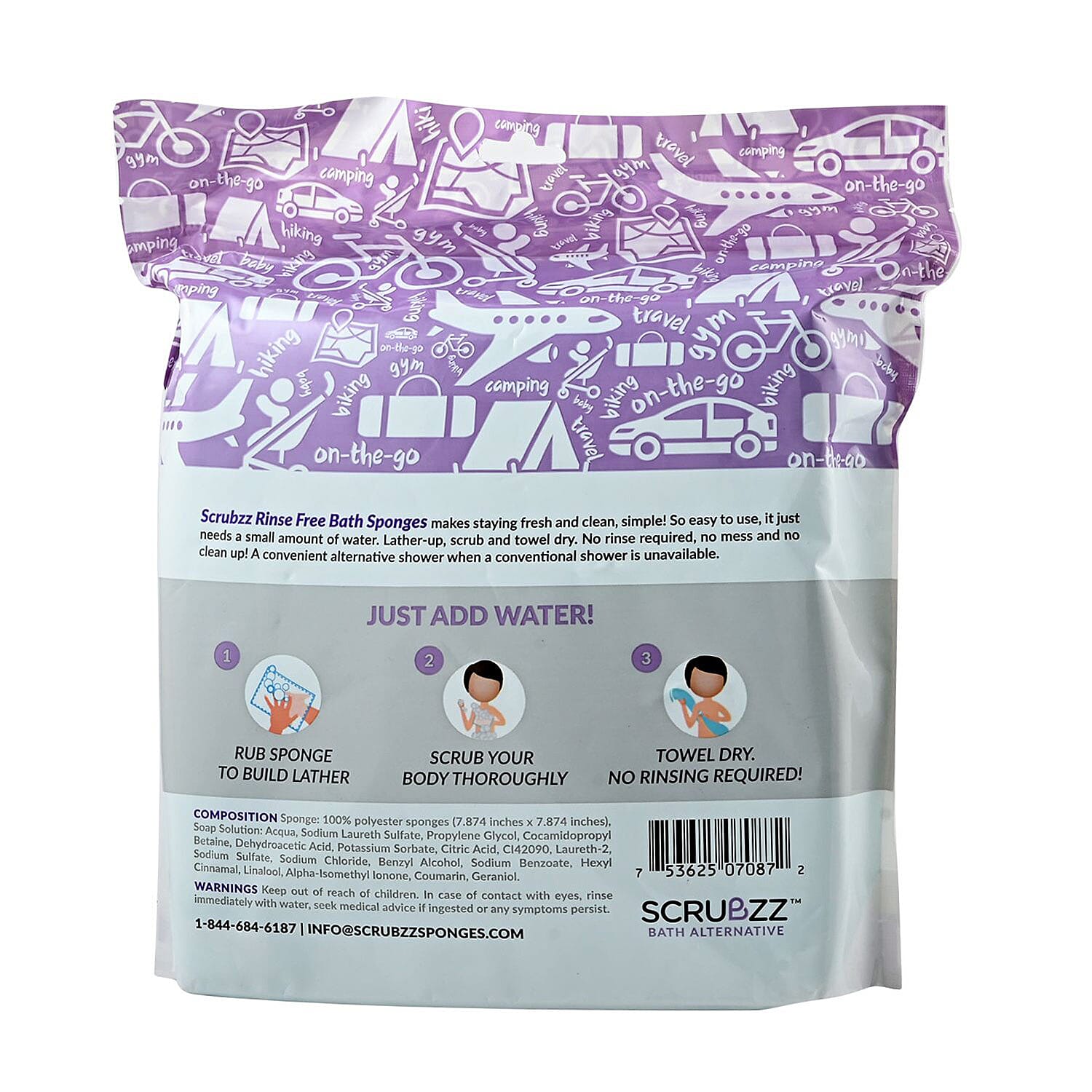 Scrubzz Bath Sponges Lavender