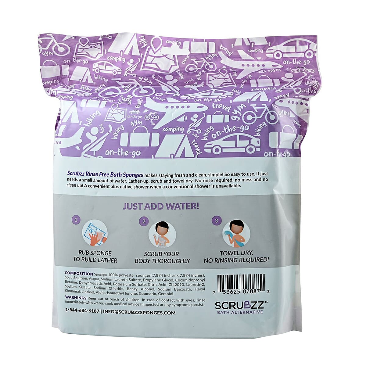 Scrubzz Bath Sponges Lavender image number 5