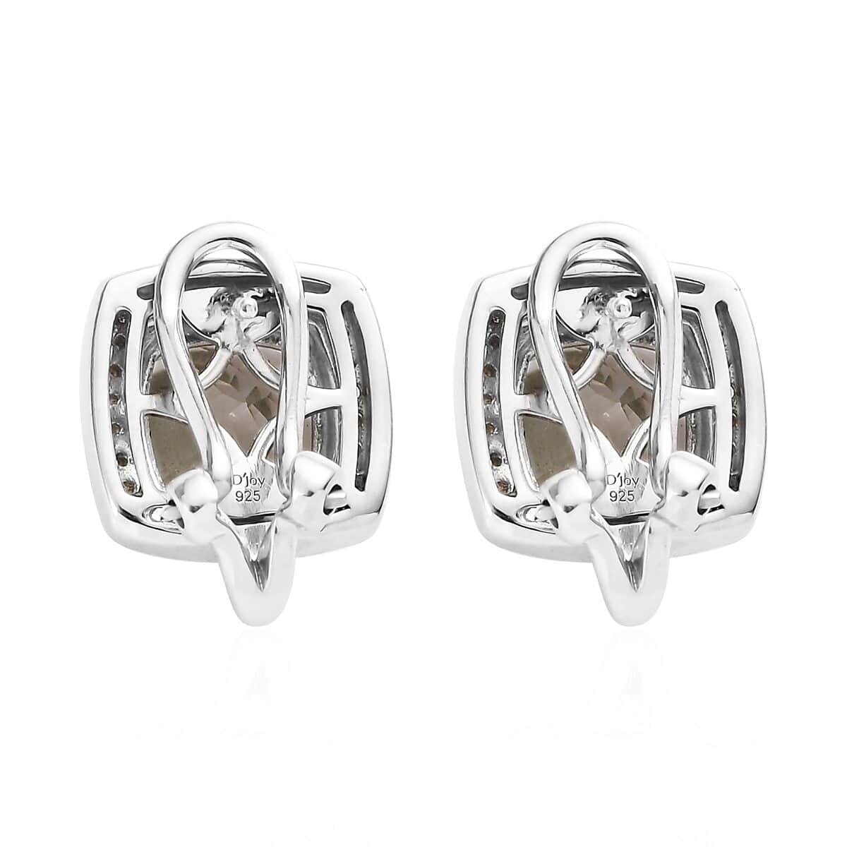 AAA Montezuma Prasiolite and White Zircon Earrings in Platinum Over Sterling Silver 6.65 ctw image number 4