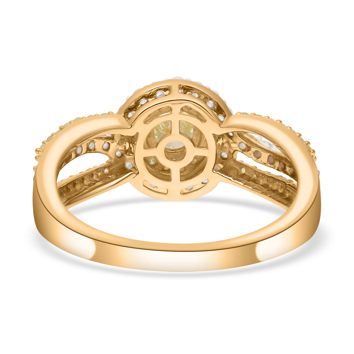 SGL Certified LUXORO 10K Yellow Gold Natural Yellow and White Diamond I2-I3 Ring 3.25 Grams 1.00 ctw image number 4