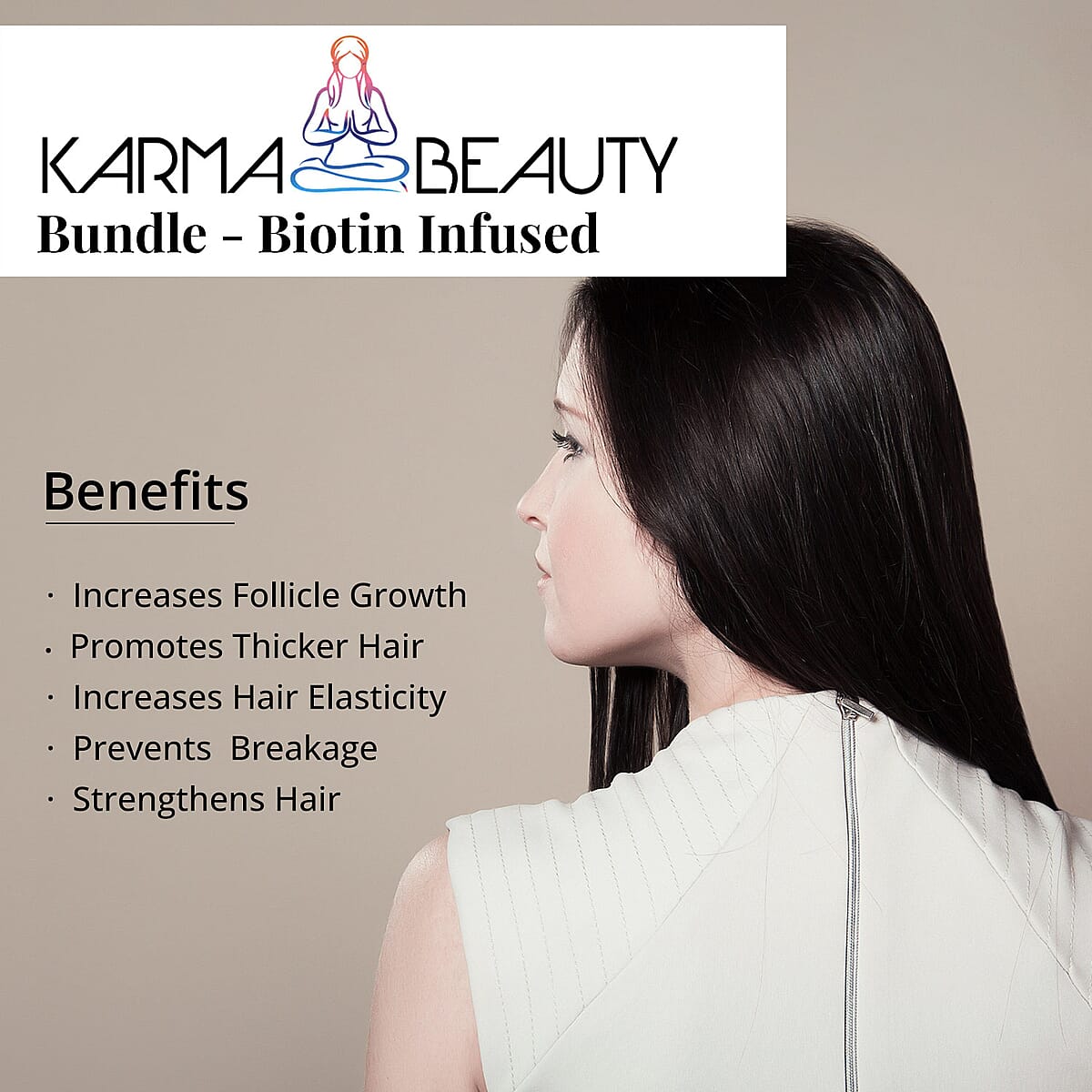 Karma Beauty Bundle- Biotin Infused Shampoo, Conditioner & Keratin Mask (Ships in 12-14 Day), Keratin Biotin Hair Shampoo Conditioner, Haircare Set image number 2