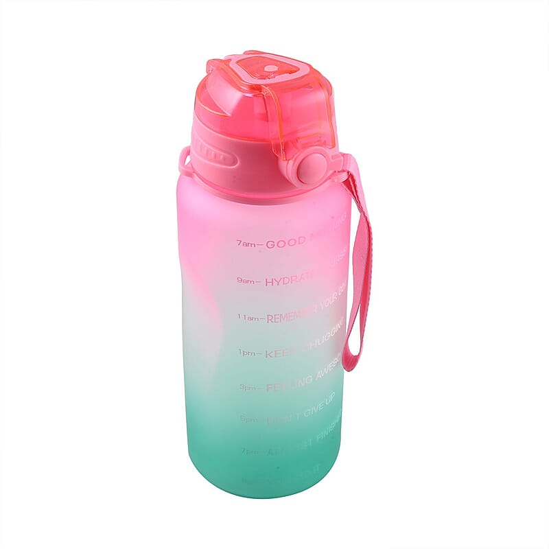 Closeout Giotto 64oz Motivational Water Bottle - Multi Color , Best Portable Water Bottle , Gym Travel Water Bottle