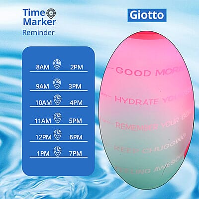 Closeout Giotto 64oz Motivational Water Bottle - Multi Color , Best Portable Water Bottle , Gym Travel Water Bottle
