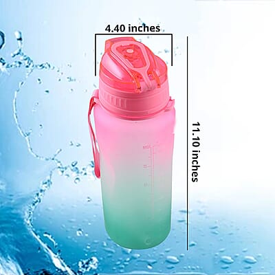 Closeout Giotto 64oz Motivational Water Bottle - Multi Color , Best Portable Water Bottle , Gym Travel Water Bottle