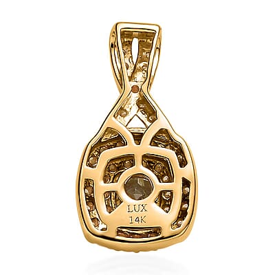Luxoro 14K Yellow Gold I2-I3 Natural Yellow Diamond Pendant 1.00 ctw