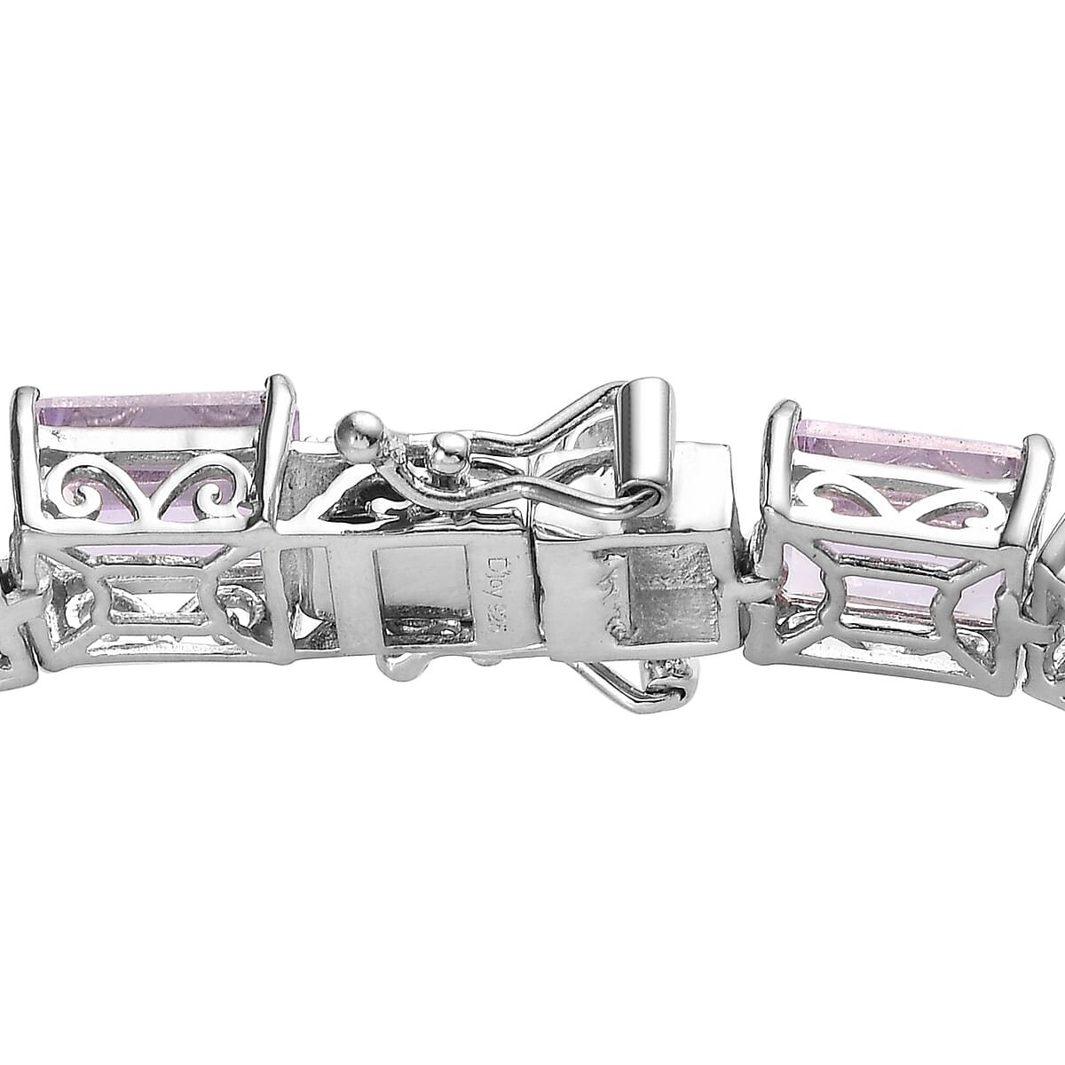 Rose De France Amethyst Tennis Bracelet in Platinum Over Sterling Silver (6.50 In) 29.35 ctw image number 3