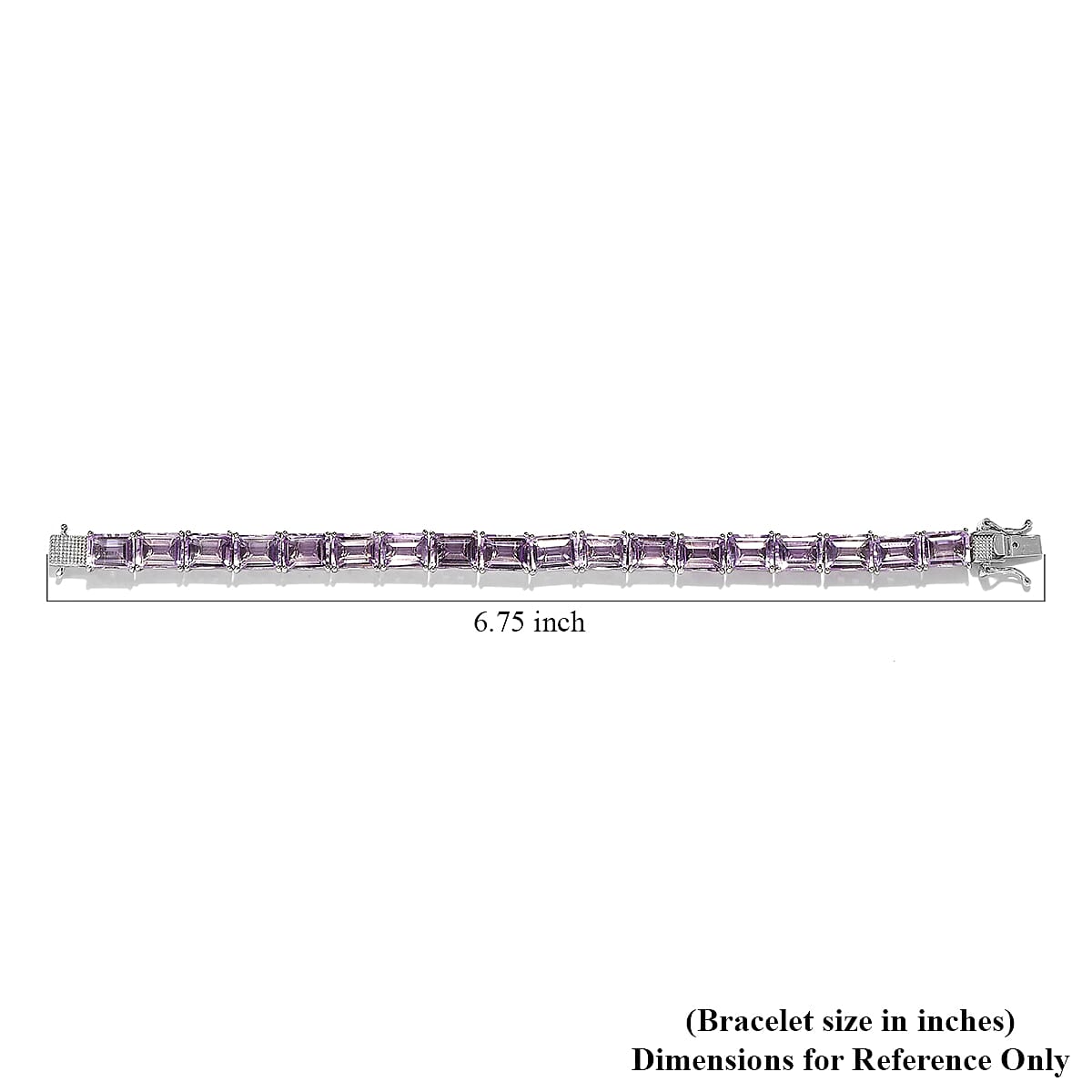 Rose De France Amethyst Tennis Bracelet in Platinum Over Sterling Silver (6.50 In) 29.35 ctw image number 4