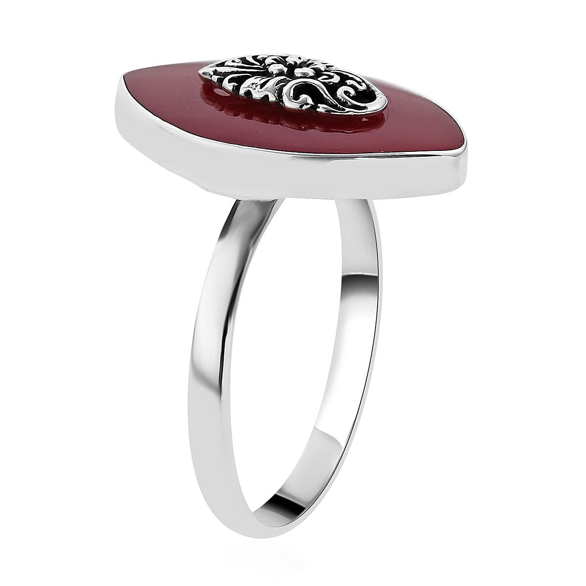 Sponge Coral Ring in Sterling Silver (Size 8.0) image number 3