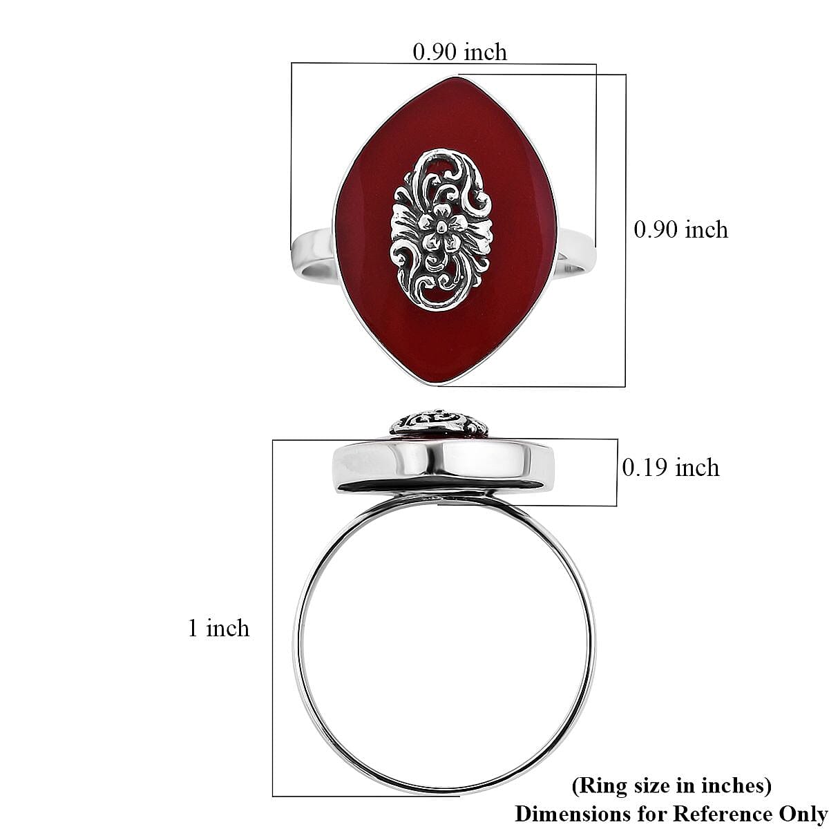 Sponge Coral Ring in Sterling Silver (Size 8.0) image number 5