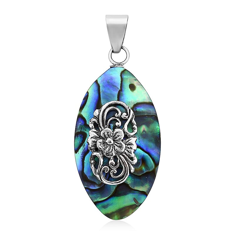 Abalone Shell Pendant without Chain in Sterling Silver