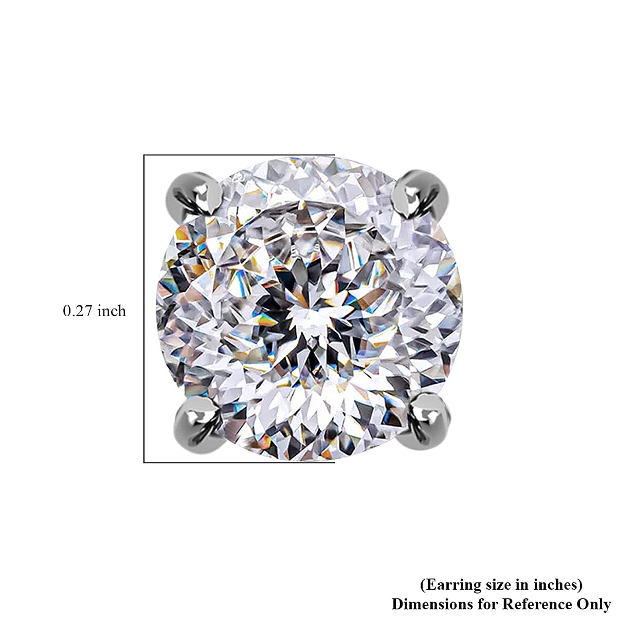 Luxoro 10K White Gold 120 Facet Moissanite Solitaire Stud Earrings 1.50 ctw image number 4