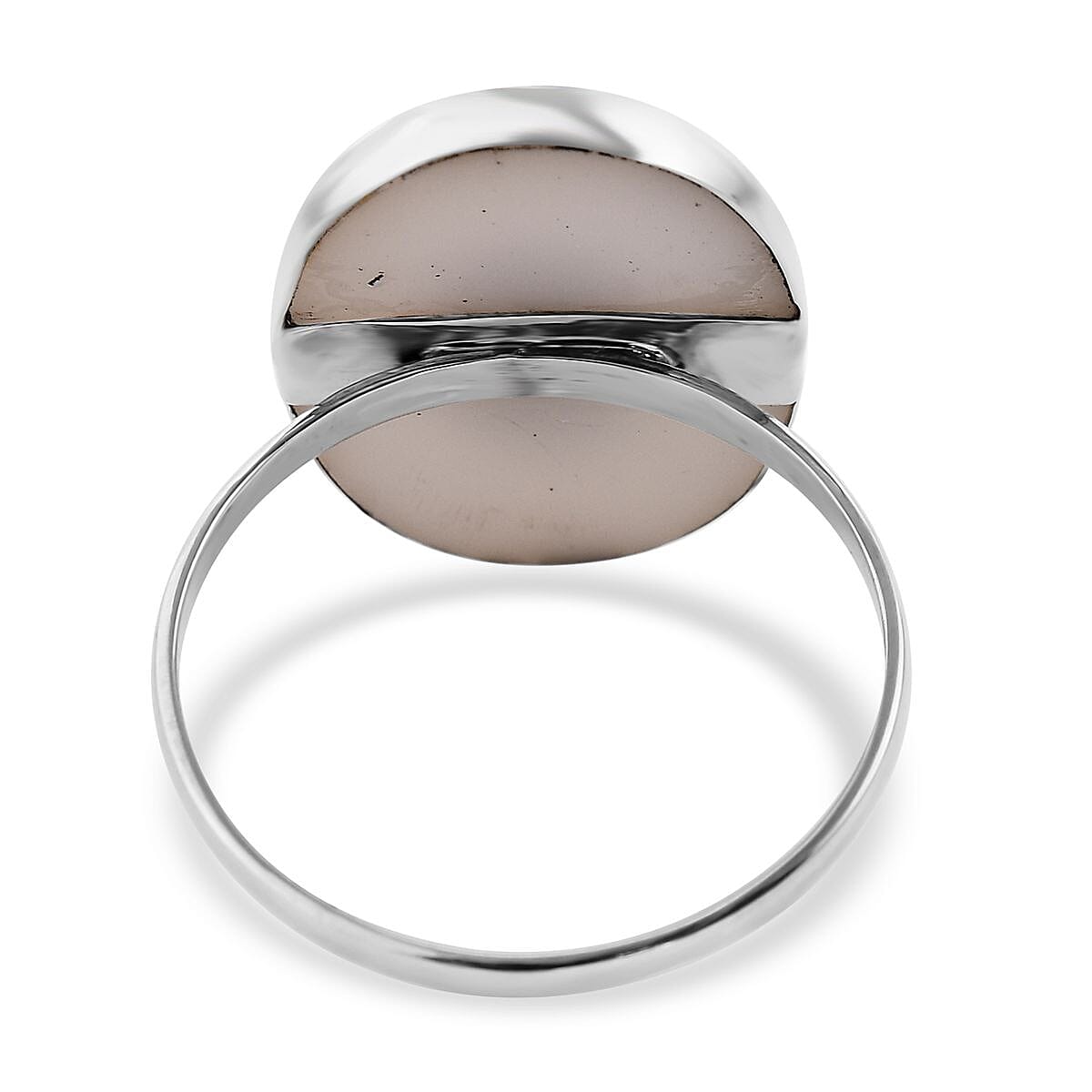 Mother Of Pearl Ring in Sterling Silver (Size 10.0)