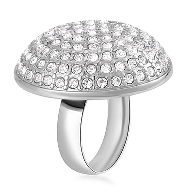Austrian Crystal Ring in Stainless Steel (Size 10.0)