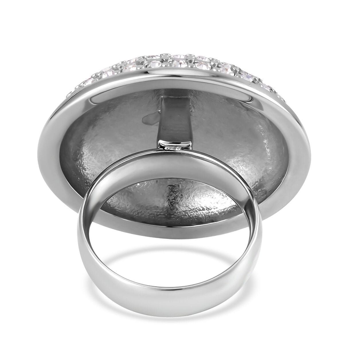 Austrian Crystal Ring in Stainless Steel image number 4
