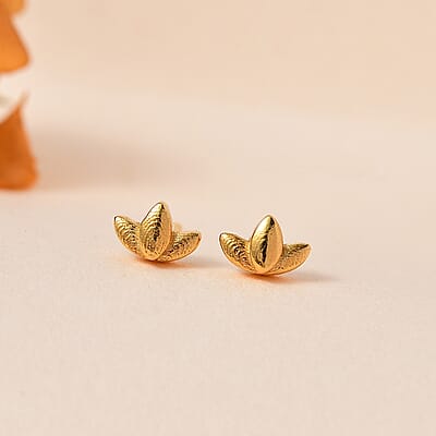 Vermeil Yellow Gold Over Sterling Silver Earrings 0.80 Grams