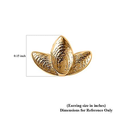 Vermeil Yellow Gold Over Sterling Silver Earrings 0.80 Grams