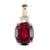 Luxoro 10K Yellow Gold Premium Tanzanian Wine Garnet and Diamond Pendant 2.75 ctw