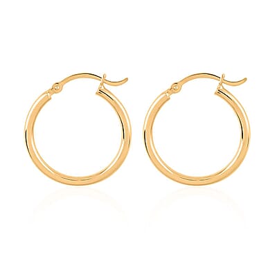 Sculpted Hoop Earrings in 14K YG