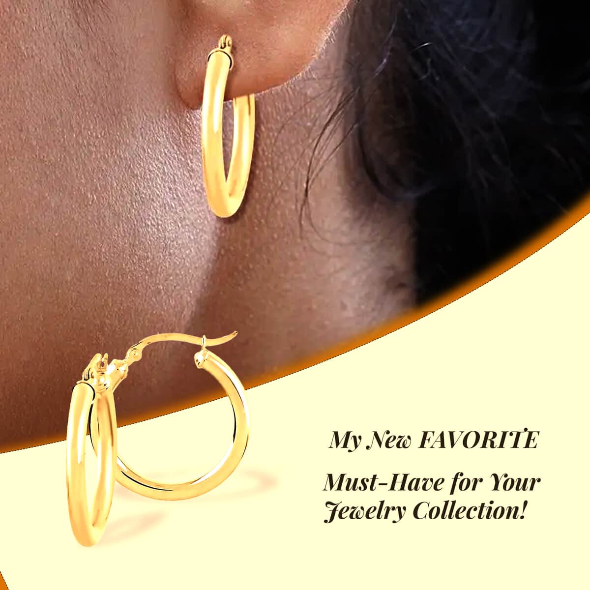 14K Yellow Gold Hoop Earrings 1.90 Grams image number 2