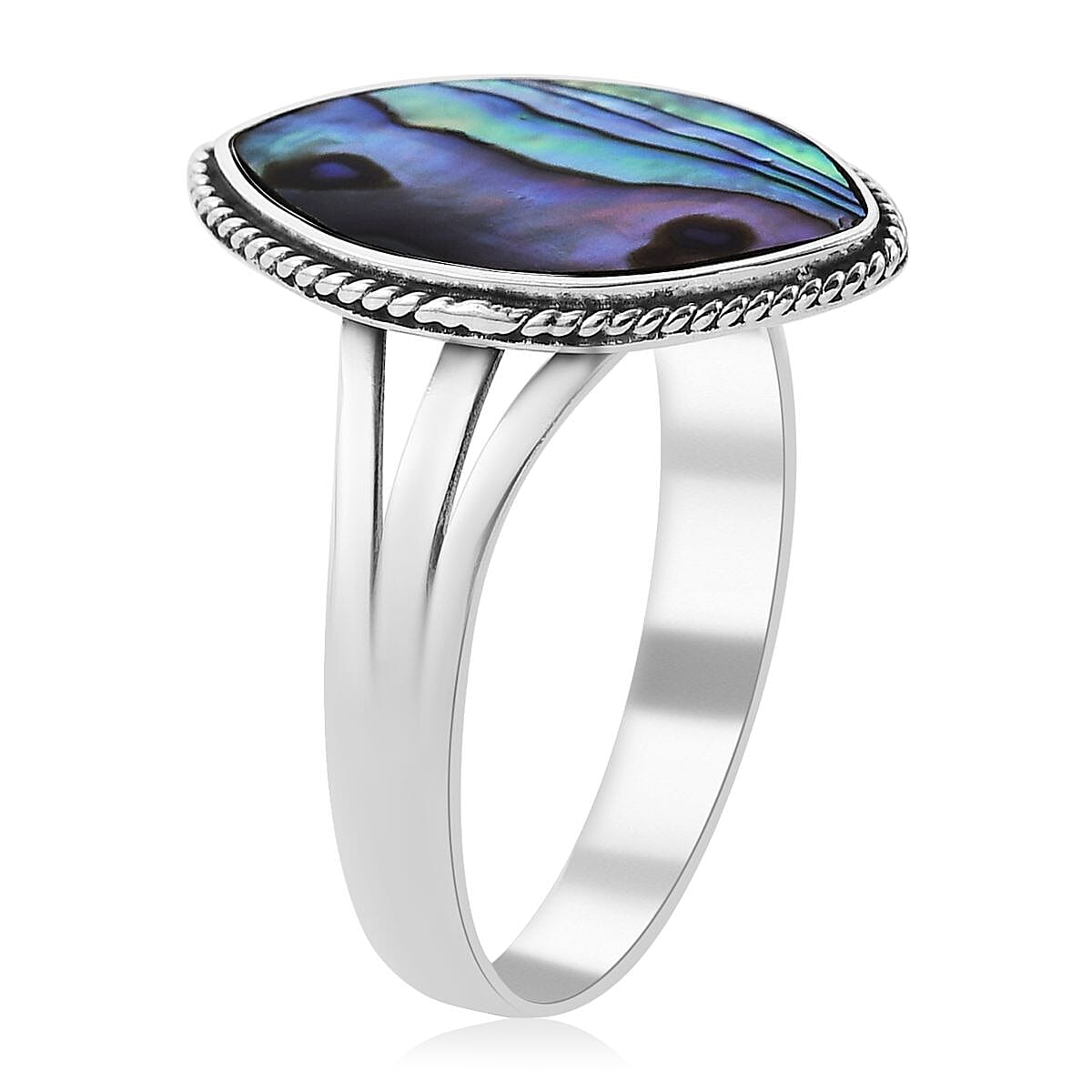 Abalone Shell Ring in Sterling Silver (Size 5.0) image number 3