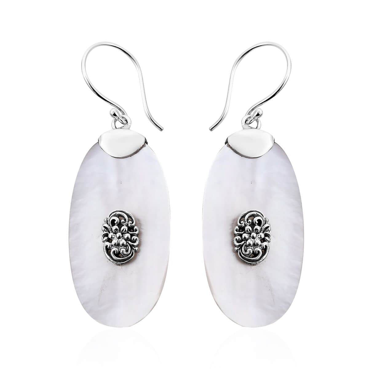 Mother Of Pearl Earrings in Sterling Silver image number 0