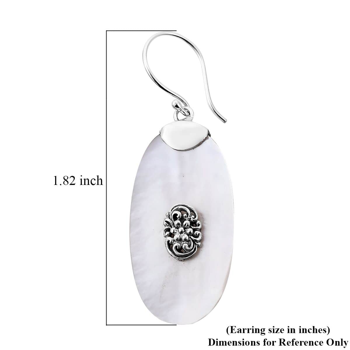 Mother Of Pearl Earrings in Sterling Silver image number 4