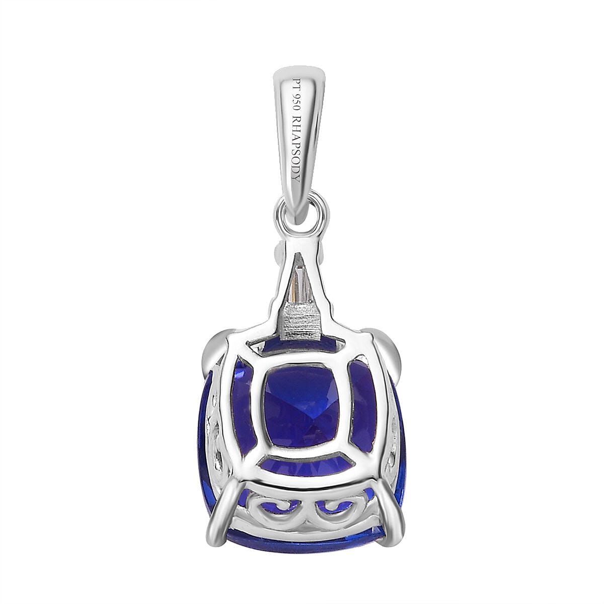 TLV RHAPSODY 950 Platinum AAAA Tanzanite, Diamond (E-F, VS2) Pendant (2.10 g) 3.65 Carat Total Weight image number 4