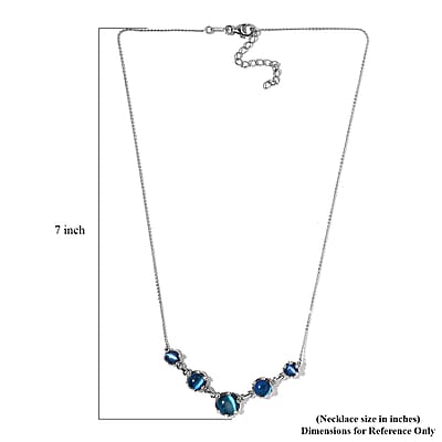 Aurora Moonstone (D) Necklace 18 Inches in Platinum Over Sterling Silver 9.50 ctw